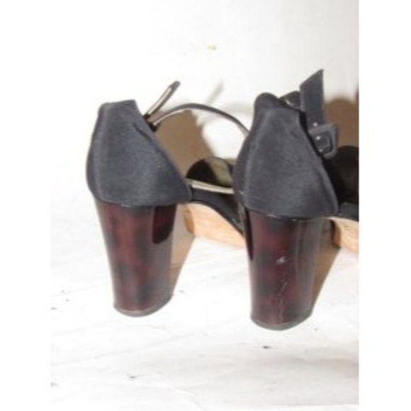 Saint Laurent MOD Black w Tortoise Shell Open Toe - Picture 12 of 12